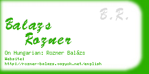 balazs rozner business card